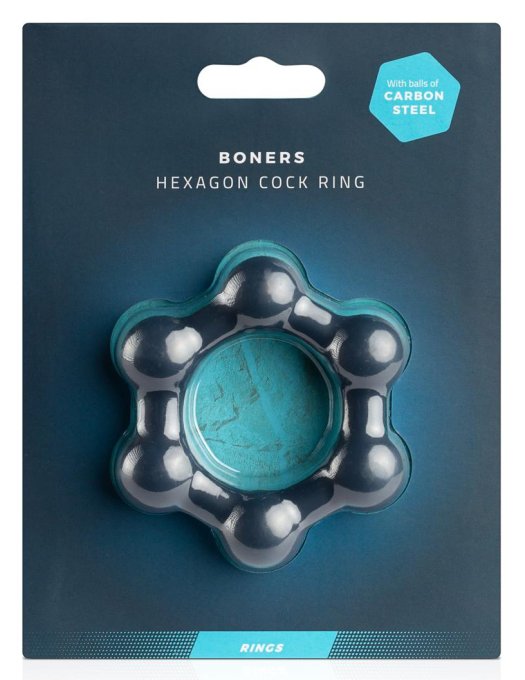 Cockring Hexagone avec boules