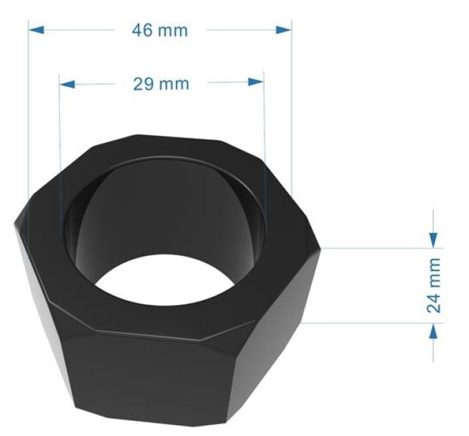 Cockring Nust Bolts 28mm