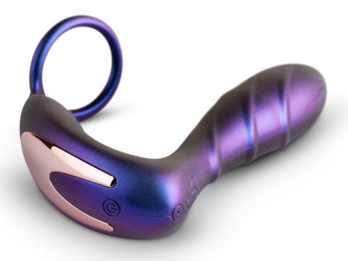 Cockring + Plug vibrant Black Hole Hueman 11 x 3.3cm