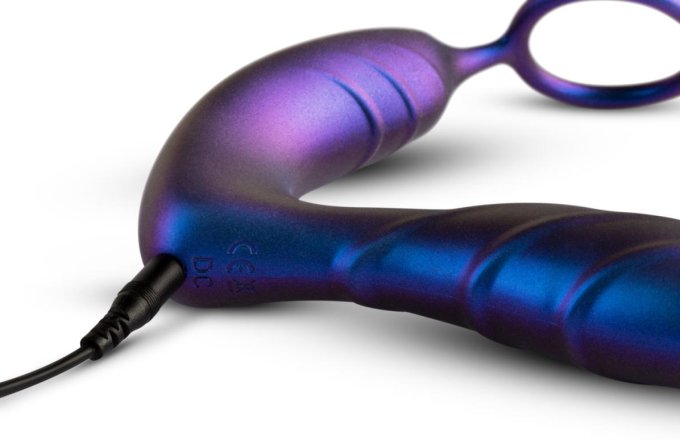 Cockring + Plug vibrant Black Hole Hueman 11 x 3.3cm