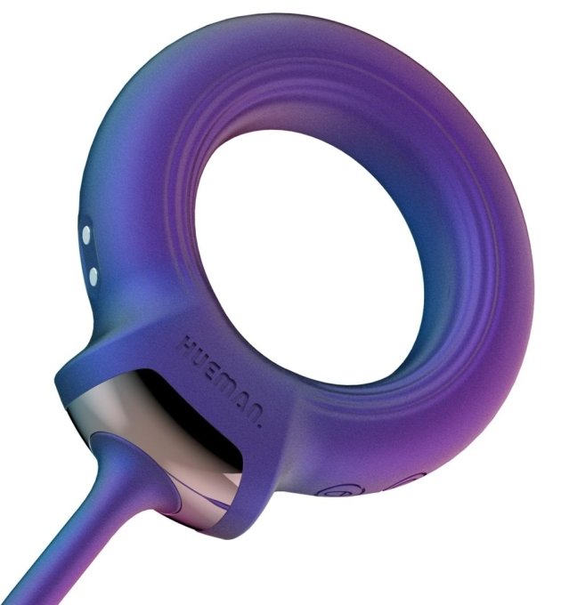 Cockring + Plug vibrant Eclipse Hueman 6.5 x 3cm - Diamètre 45mm