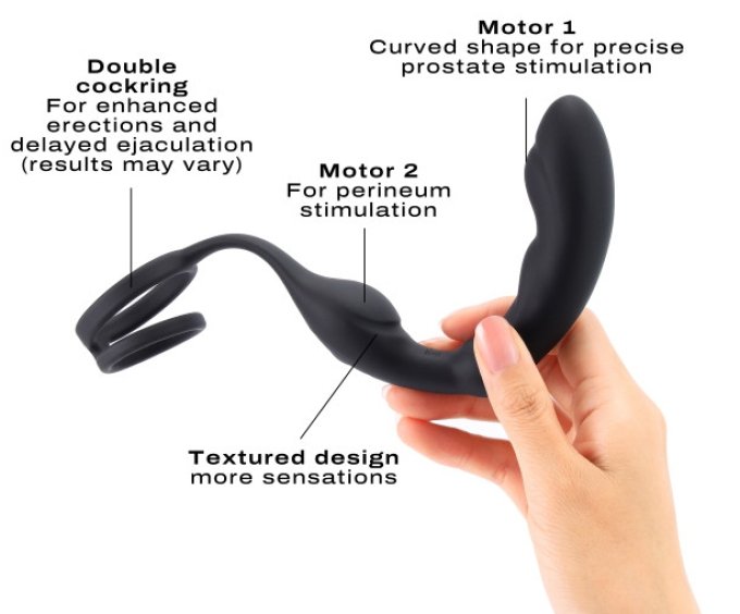 Cockring Plug Vibrant  P-Ring Dorcel 9 x 3.7cm