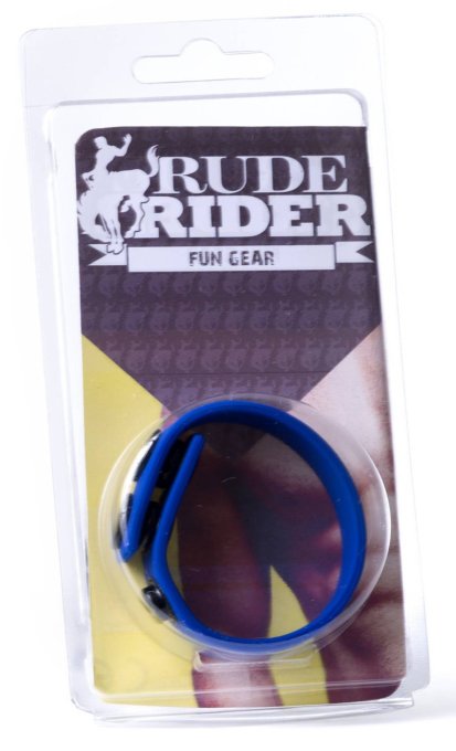 Cockring silicone 3 Snaps Bleu