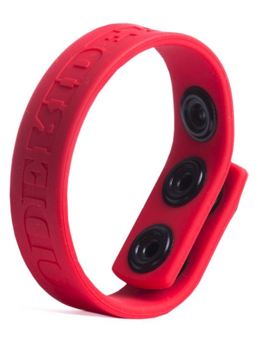 Cockring silicone 3 Snaps Rouge