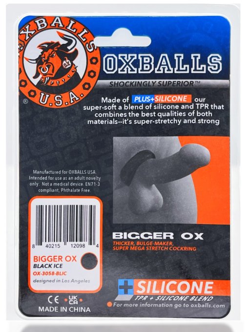 Cockring Silicone Bigger Ox Noir