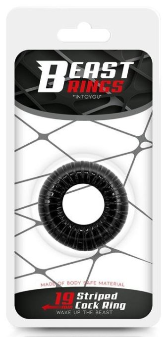 Cockring souple Striped Noir