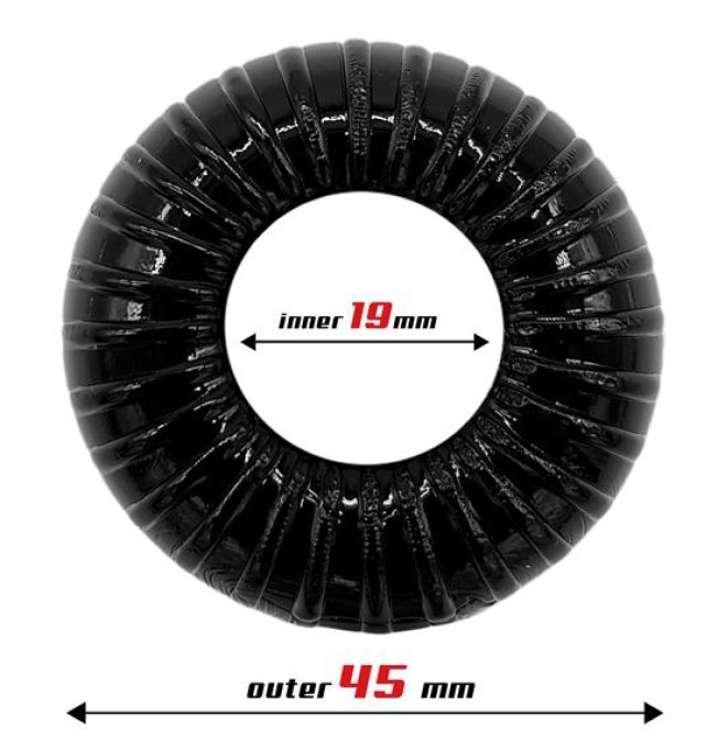 Cockring souple Striped Noir