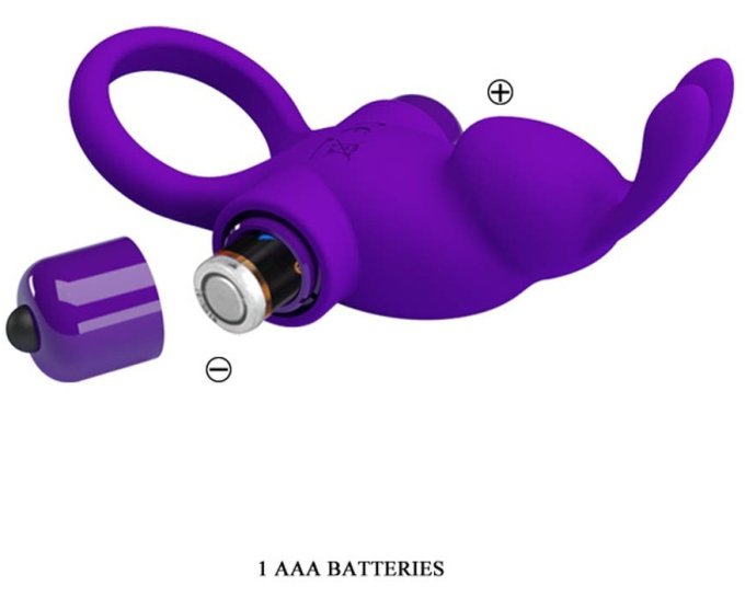 Cockring vibrant Dick Rabbit Pretty Love 30mm Violet