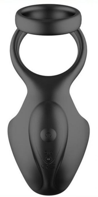 Cockring vibrant Double Delight Noir