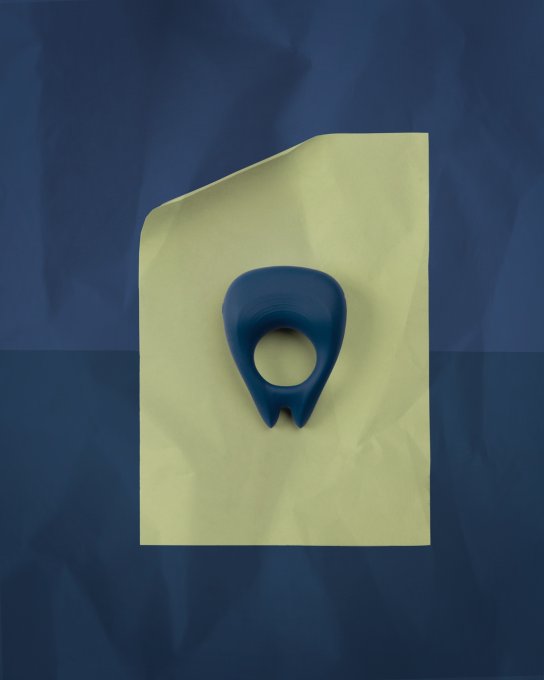 Cockring Vibrant Pointu Baltic 34mm Bleu