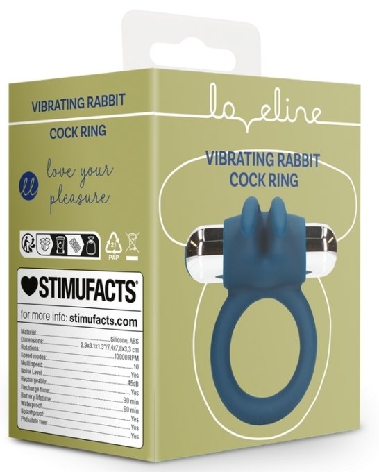 Cockring Vibrant Rabbit Baltic 35 mm Bleu