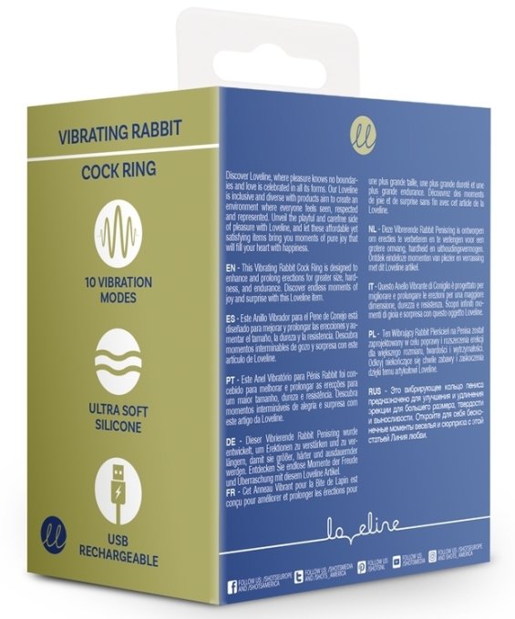 Cockring Vibrant Rabbit Baltic 35 mm Bleu