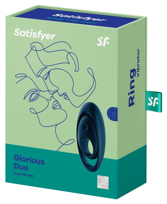 Cockring vibrant Satisfyer Glorious Duo Navy
