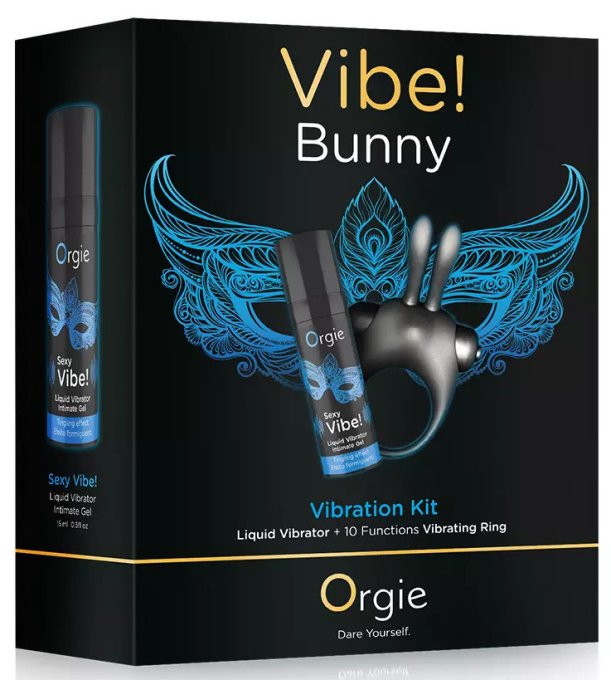 Coffret Cockring rabbit Gel stimulant Sexy vibe! bunny