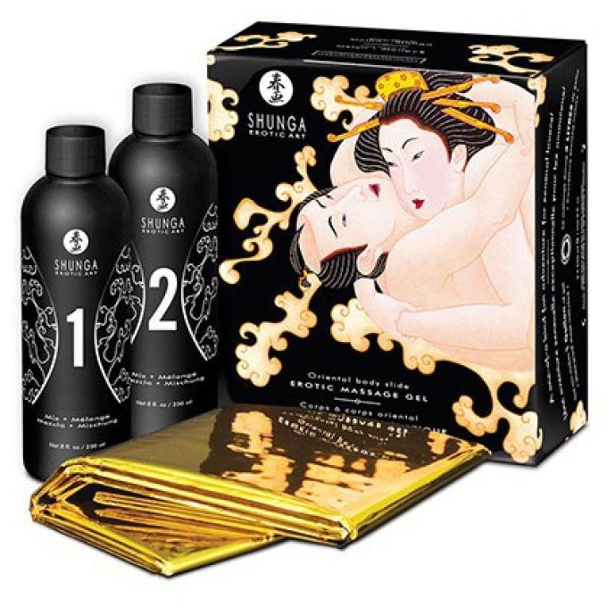Coffret de masage Corps à corps - MELON et MANGUE 200ml