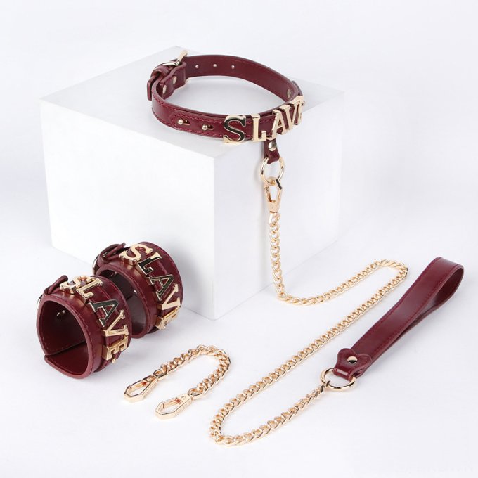 Coffret SM Slave 2 Pièces Bordeaux