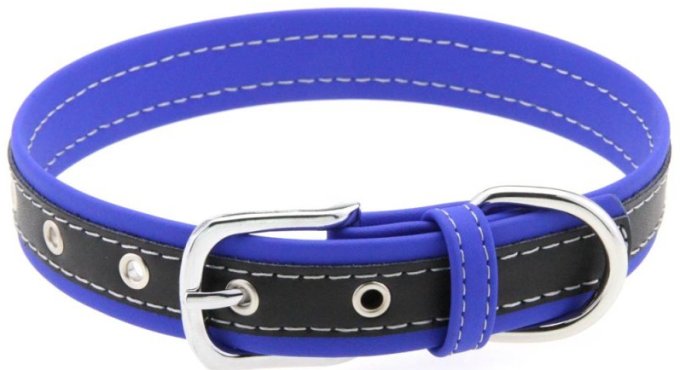 Collier Bicolore Simili Constrated Bleu Foncé