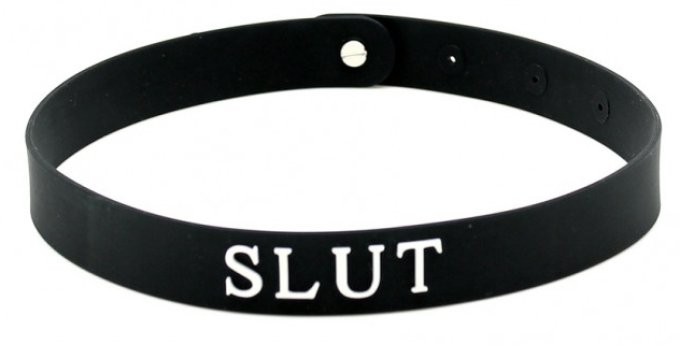 Collier en silicone Slut