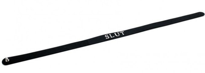 Collier en silicone Slut