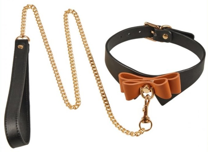 Collier et Laisse Butler Noir et Marron