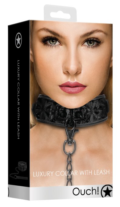 Collier et Laisse Luxury Noir
