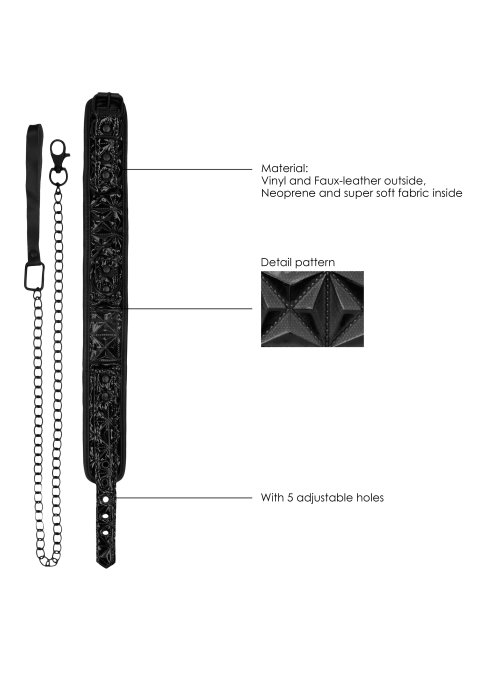 Collier et Laisse Luxury Noir