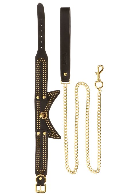 Collier et Laisse Studded Vogue Noir