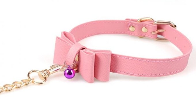 Collier Laisse Bow Rose