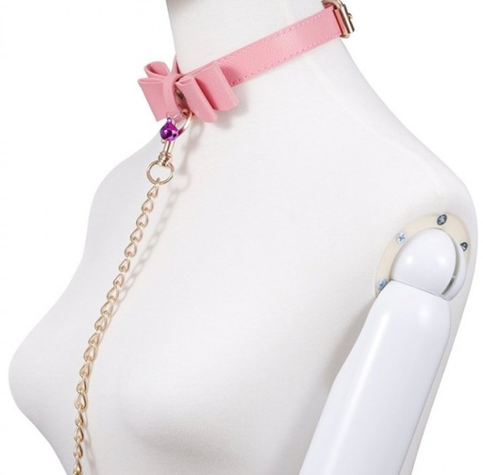 Collier Laisse Bow Rose