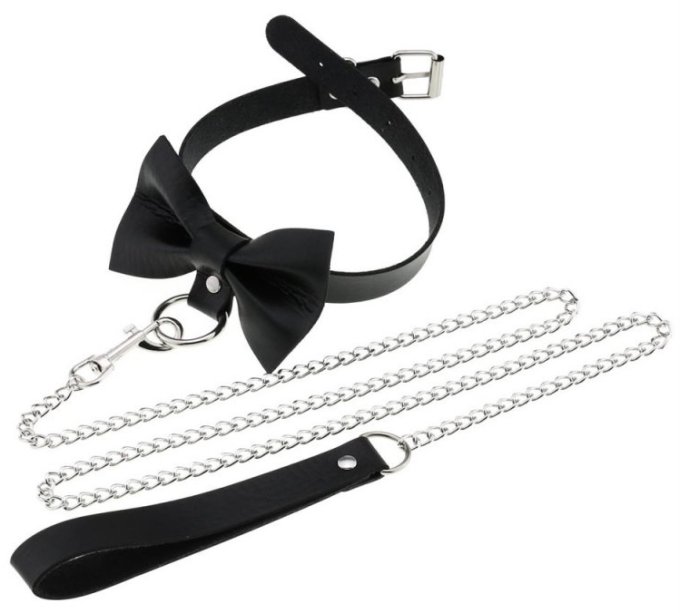 Collier Laisse Bowy Slave Noir