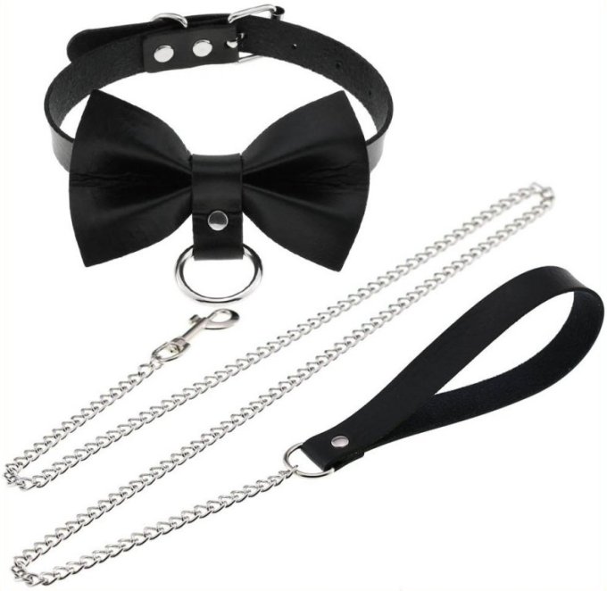 Collier Laisse Bowy Slave Noir