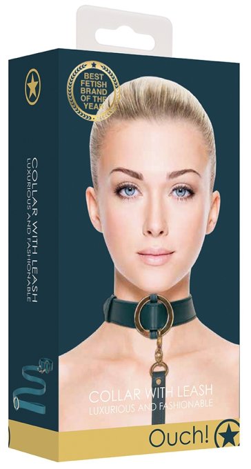 Collier-Laisse Halo Col Bleu