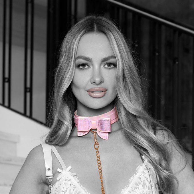Collier-Laisse Paris Rose