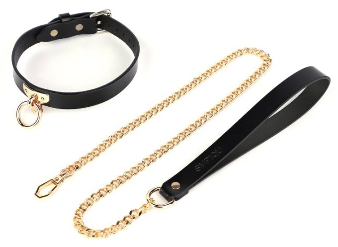 Collier-Laisse Tee Ring Noir