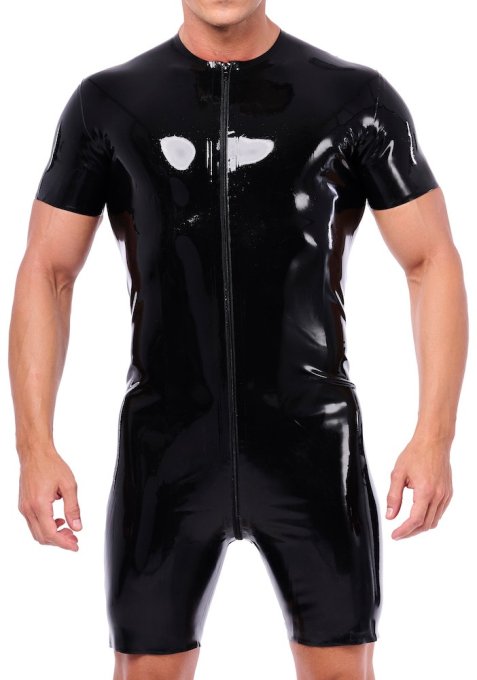 Combi-Short en latex Xrub avec Zip Noir