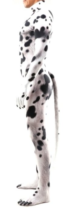 Combinaison Cosplay Chien Dalmatien Noir-Blanc