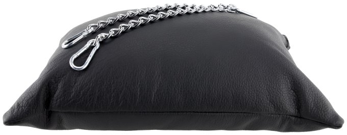 Coussin en cuir 23 x 32cm + Chaînes Noir