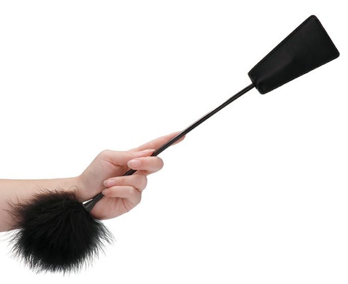Cravache et Plumeau Ouch 43cm Noir
