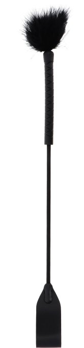 Cravache et Plumeau Tick Whip 56cm Noir