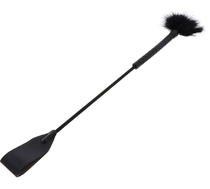 Cravache et Plumeau Tick Whip 56cm Noir