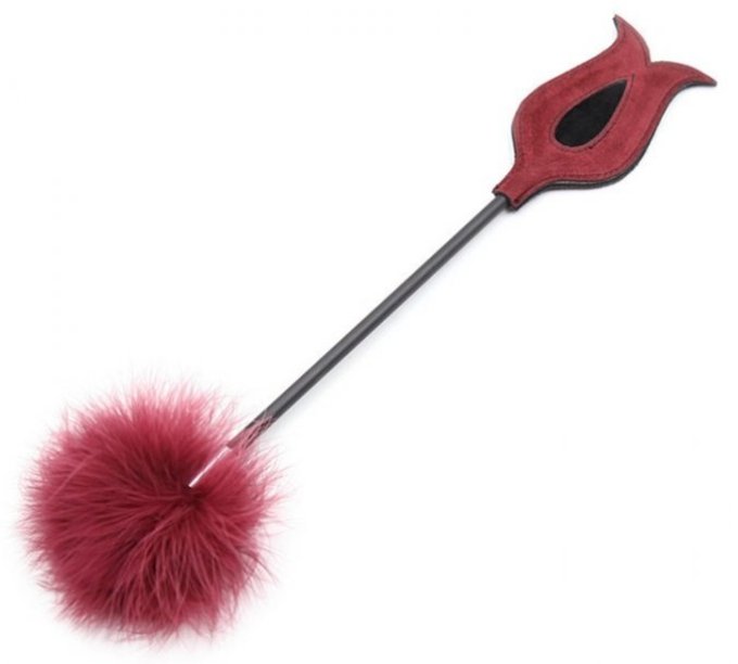 Cravache-Plumeau Victoria Pourpre 43cm