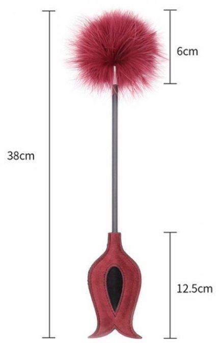 Cravache-Plumeau Victoria Pourpre 43cm