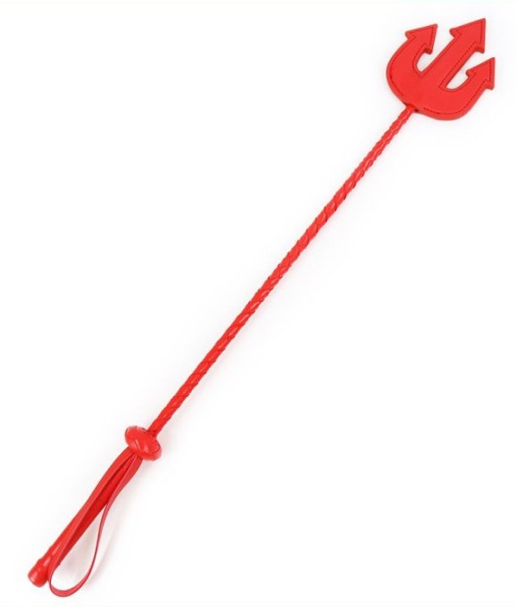 Cravache Trident 65cm Rouge