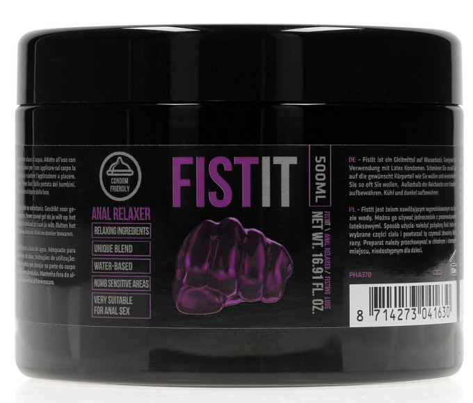Crème relaxante Anal Relaxer 500 ml - Pot noir