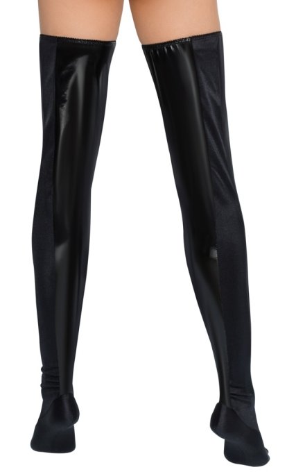 Cuissardes Vinyl Bed Boots Noire