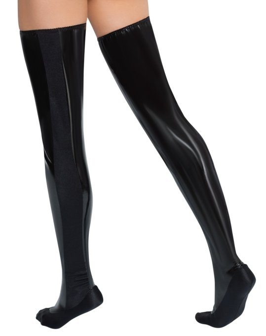 Cuissardes Vinyl Bed Boots Noire