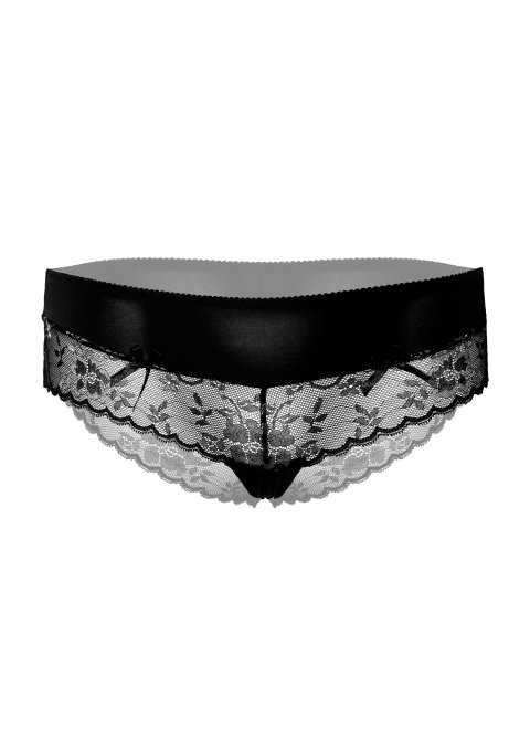 Culotte Floral Lace Hiphugger Noire