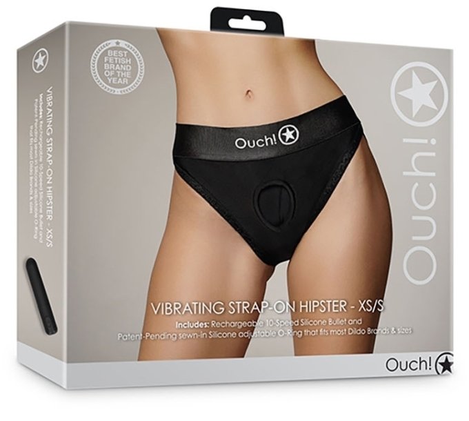 Culotte vibrante Strap-On Hipster Noire