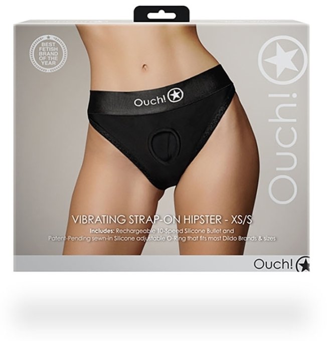 Culotte vibrante Strap-On Hipster Noire