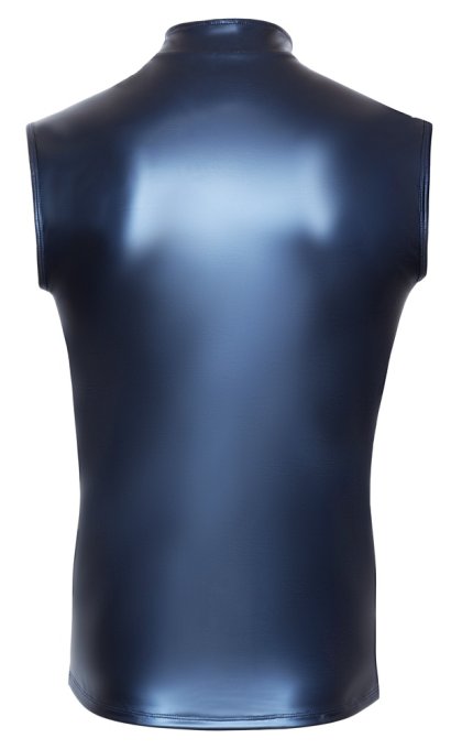 Débardeur avec zip Top Andio Bleu métallisé